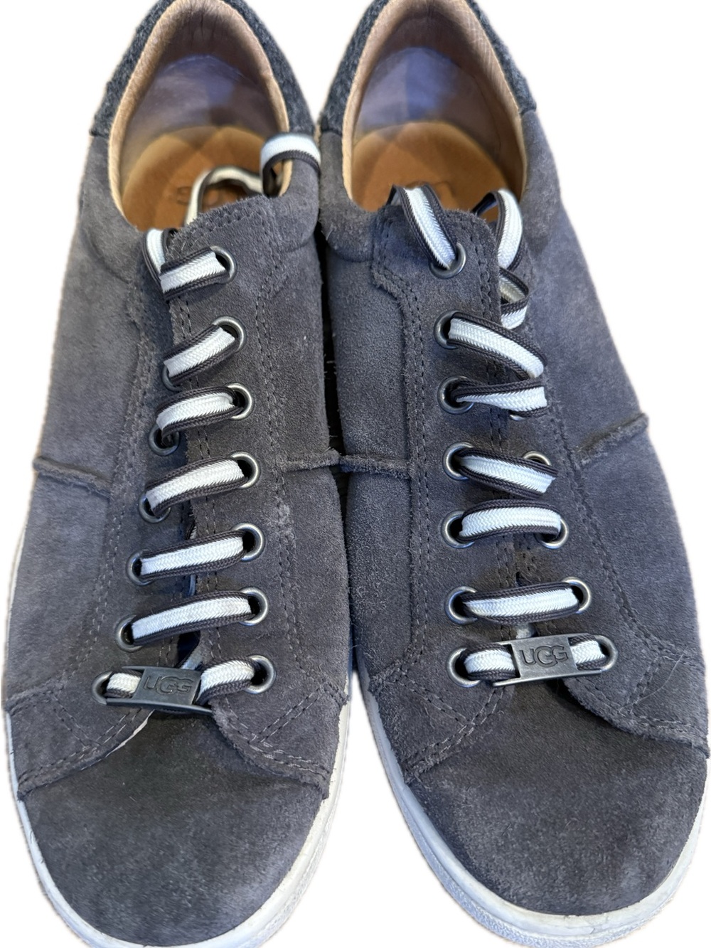 UGG Women’s Suede Lace-Up Sneakers - Charcoal